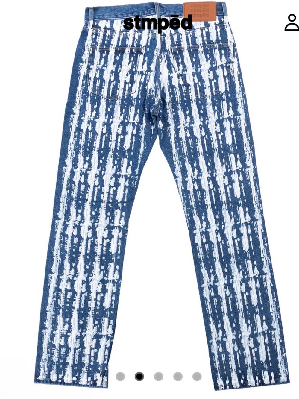 STMPED Pant -Splatter Blue Denim Jeans